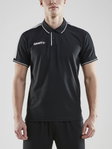 Craft Sport-Polo Pro Control (100% Polyester) schwarz/weiss Herren